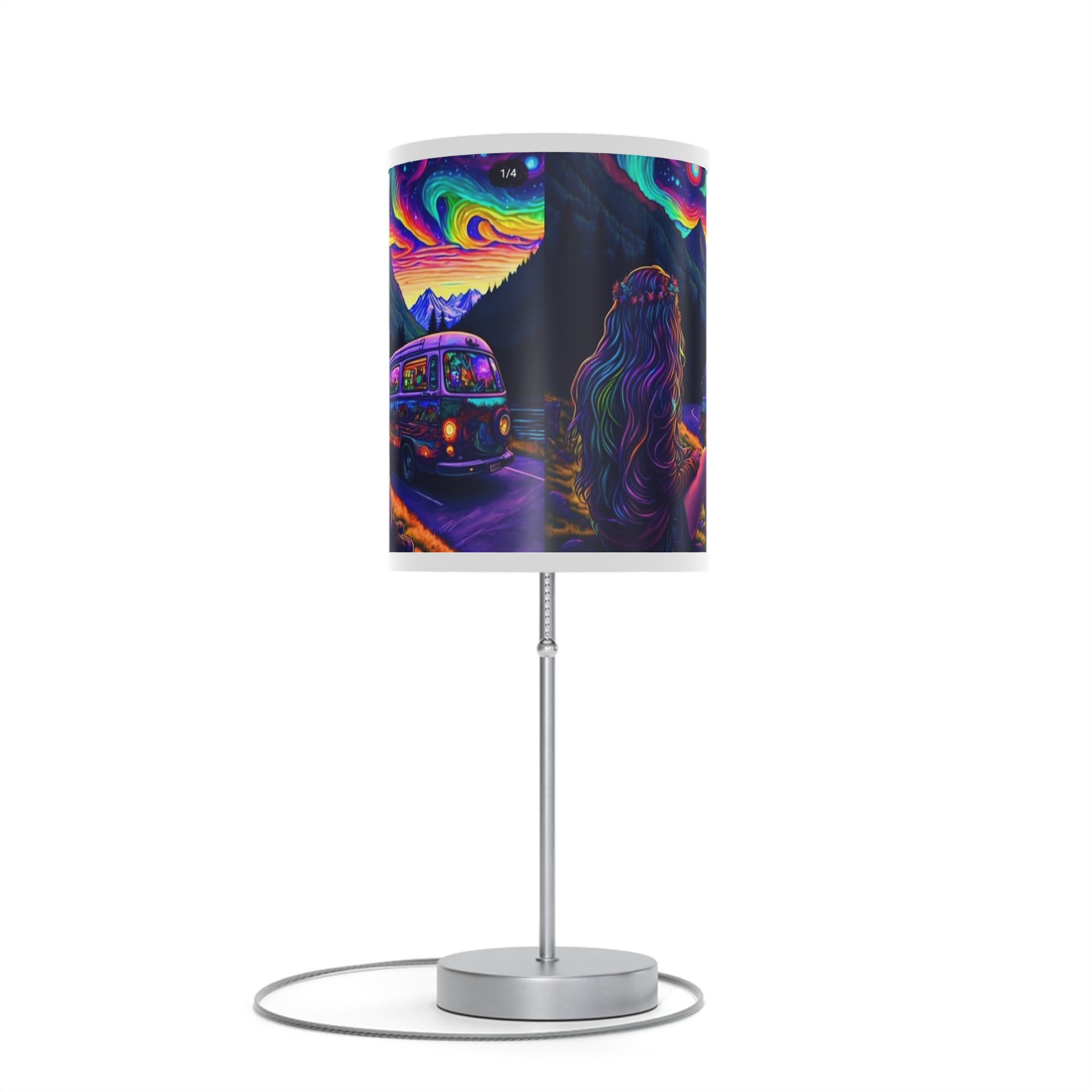 On sale Abstract Watercolor Lamp on a Stand, US|CA plug